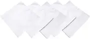 [VERDANVERSE] 5pcs Pure Cotton Handkerchief Set White for Diy Home Outdoor Activities
