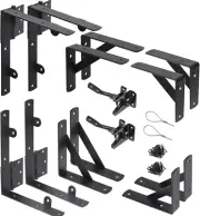2 Sets anti Sag Gate Kit Heavy Duty No Sag Kit Gate Corner Brace Bracket for Woo