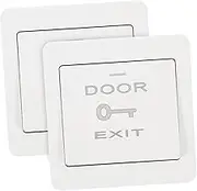 2pcs Doorbell Button Ring Doorbell Wall Plate Gate Exit Buttons Emergency Push to Exit Buttons Wall Plate for Door Bell Doorbell Wall Plate Cover Outdoor Brake Bleed Kit Pp White