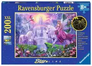 Ravensburger Puzzle 200pc XXL - Unicorn Kingdom Glow in the Dark