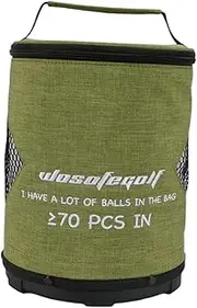 Golf Ball Bag | Zipper-Enclosed Large Capacity Cylinder Golf Ball Bag,Portable Foldable Storage Pouches, Lightweight Golf Sack for Golf Ball, Pingpong