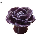 Rose Flower Ceramic Door Knobs Drawer Pulls Cupboard Door Handles with Screw 76