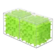 2 Pcs Labyrinth Puzzle Box, Puzzle Cube Game Puzzle Box (Green, 3.15-Inch)
