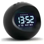 NEW Newgate Centre Of The Earth LCD Alarm Clock, Black, 12cm