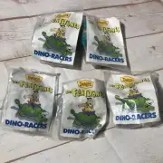 1991 Flintstones Dino Racer Dennys New in Package Set Of 5