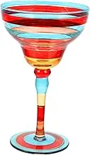 BESTOYARD Hand Painted Margarita Glass Decorative Wine Glassware for Cocktails Juice and Desserts High Transparency Glassware Present for Margarita Lovers