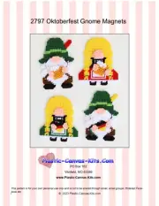 Oktoberfest Gnome Magnets- Plastic Canvas Pattern or Kit