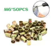 50*Nutserts Rivet Nuts Flange Blind Rivnuts Zinc Plated Steel Nut Nutsert