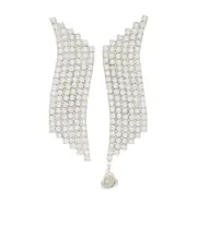Magda Butrym Rose Charm Embellished Wave Earrings One size silver