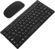 KALLORY 1Set Wireless Keyboard and Mouse Latin Layout Durable Material for Language Learners Wireless Connectivity for Laptop Use