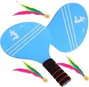GAROZATION 1 Set Badminton Suit for Boys and Girls Beach Games Paddle Ball Rackets Shuttlecocks and Bag