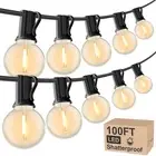 Outdoor String Lights 100 FT Globe LED Patio Lights with G40 Plastic Bulbs,Wa...
