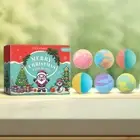 6Pcs Christmas Bath Bombs Natural Bath Bombs Relaxing for Christmas Birthday