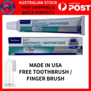 Virbac CET Dog Cat Pet Toothpaste Poultry Chicken Flavour 70g w/ FREE TOOTHBRUSH