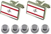 [Select Gifts] Shirt Dress Studs Tuscany Region Italy Flag Cufflinks
