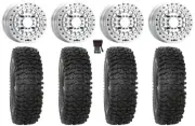 MetalFX Hitman Beadlock 15x6 Wheels Raw 37" RC500 Tires Pioneer 1000 / Talon