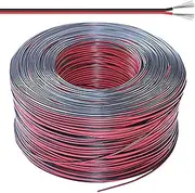100FT Red Black Parallel Power Cable Tinned Copper Core (22awg-30awg) - Soft Electrical Wire Solid Wire Kit Low Voltage PVC Jacket UL Certification for LED Strip Lights(15ft,28AWG)