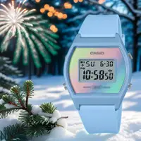 在飛比找PChome24h購物優惠-CASIO 卡西歐 粉彩漸層電子錶 女錶(LW-205H-2