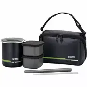 About 1 Go Matte Black Thermos Heat Insulation Lunch Box Dbq-502 Mtbk
