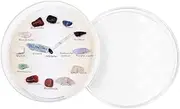 MUCKLILY Agate Stones Wall Clock Irregular Mineral Stone Ornament Unique Desktop Decor for Teaching Geology Education Elegant Wall Clock Decor for Home Office