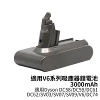 在飛比找樂天市場購物網優惠-適用V6系列吸塵器鋰電池 3000mAh 適用Dyson D