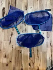 3 New! Pool Skimmer Leaf Rake Net Catcher Cleaning Swimming Pool Deep Mesh Nets