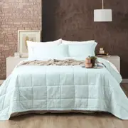 Ddecor Home Damask 500 TC Cotton Jacquard Comforter Set Bed Sage