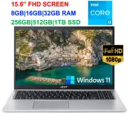 2023 Acer Aspire 5 15.6" FHD IPS Slim, i3-1115G4, Up to 4.1GHz, 36GB RAM,2TB SSD