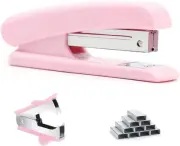 Pink Stapler, Desktop Stapler, 25 Sheet Capacity, includes 1000 Staples and S...