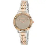 BCBG Women's 33mm Fluted Bezel MOP Dial Link Bracelet Watch (BCBG026)