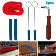6Pcs Piano Tuning Lever Tools Kit Mute Hammer DIY Set Piano Parts