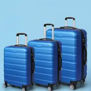 Slimbridge 3PC Luggage sets Suitcase 20" 24" 28" Set Travel TSA Hard Case Blue