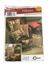 5685 Simplicity PILLOWS Easy Sewing Pattern Andrea Schewe Home Dec UNCUT