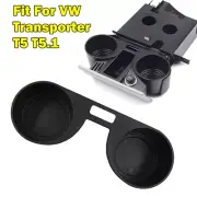 Black Front Interior Cup Holder Insert For VW Transporter T5 2003-2015