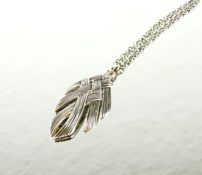 JOHN HARDY Bamboo Woven Collection Sterling Silver Pendant & Chain Necklace