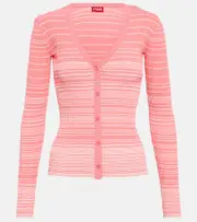 [Staud] Staud Striped cardigan AU 16 pink