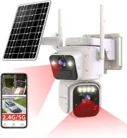Solar Security Cameras Outdoor Wireless,2.4G/5G WiFi for Home 1 Pack