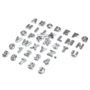 METAL GRILL BODY EMBLEM DECAL LOGO TRIM BADGE POLISHED SILVER TEXT LETTERING 1
