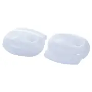 Plastic 4mm Dia Spring Loaded Clamps Cord Lock Toggles 50pcs White C7O54880