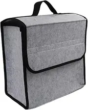 Anti Slip Compartment Boot Storage Organizer Tool Storage Bag Car Trunk Organizer Soft Felt Storage Box Accessories(S Light gray)