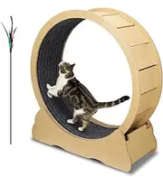 Provecta Cat Exercise Running Wheel, Carpet Runway Treadmill Wheel Cat Exercise for Most Cats