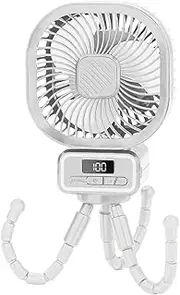 Clip Fan for Stroller - Adjustable Low Noise Clip On Stroller Crib Fan | Portable 3 Gears Baby Cooling Accessories for Home, Hot Weather, Camping