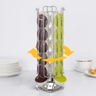 Coffee Pods Stand Circular Capsule Organizer Rotatable Holder for Nespresso