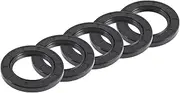 X AUTOHAUX Universal Oil Seal TC Double Lip W Steel Spring Seal Ring Rotary Shaft Seal 40x62x7mm High Pressure NBR Rubber Black 5pcs