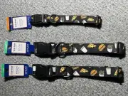 2 NWT Top Paw Step In Dog Harness Blk Junk Food Large L 16.8”-26” Girth & Collar