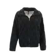 FIL Women's Teddy Fur Zip Up Jacket Fleece Soft Winter Sherpa Thick Fluffy Coat