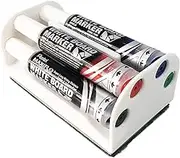 Pentel Maxiflo Whiteboard Marker & Magnetic Eraser Set Medium Chisel Point Nib Assorted Colour Ink (YMWL6-4E)