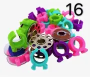 PeavyTailor 16Pcs (#12) Bobbin Holders Thread Clips Spool Huggers for Embroidery