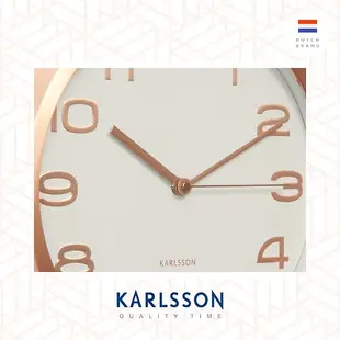荷蘭Karlsson, Wall clock 29cm Maxie copper numbers white