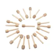 25Pcs Long Handle Wood Honey Spoons Mixing Sticks Dipper Honey Extractor for Jar Coffee Milk Tea Su